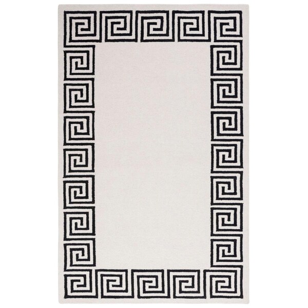 Safavieh 4 x 6 ft. Metro Hand Tufted Cotton Rectangle Area Rug, Ivory & Black - MET275Z-4