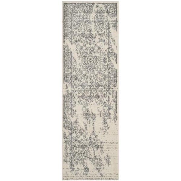 Safavieh 2 ft.-6 in. x 18 ft. Adirondack Power Loomed Runner RugIvory & Silver - ADR101B-218