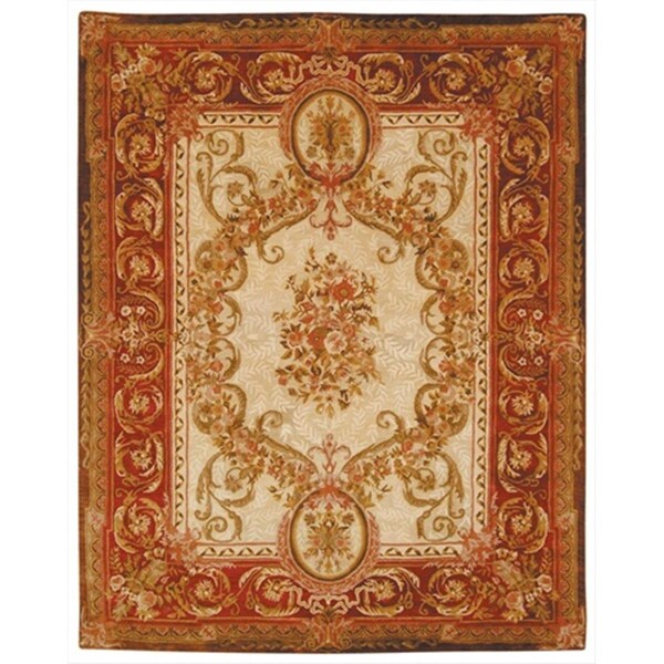 Safavieh 3 x 5 ft. Small Rectangle- Traditional Empire Light Gold And Red Hand Tufted Rug - EM415A-3