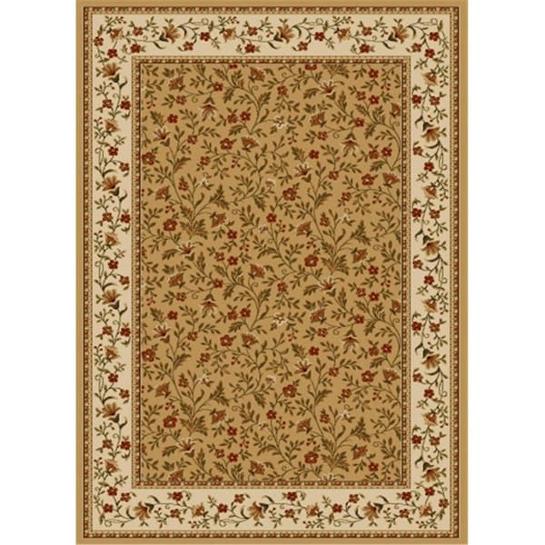 Auric 1593-1161-BEIGE Como Rectangular Beige Traditional Italy Area Rug, 5 ft. 5 in. W x 7 ft. 7 in. H - AU2643521