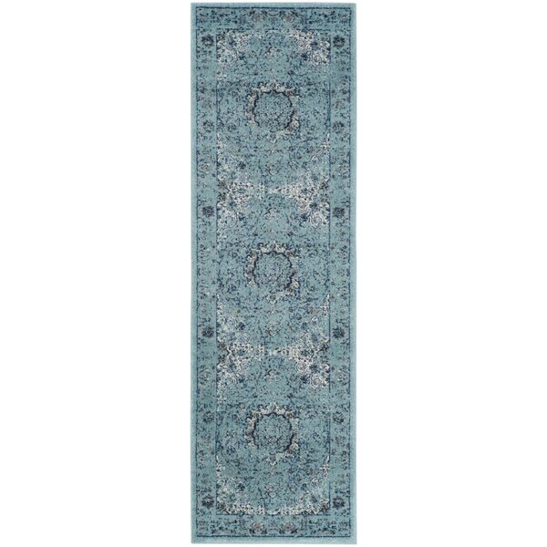 Safavieh Evoke Runner RugLight Blue & Light Blue 2 ft. 2 in. x 11 ft. - EVK220E-211
