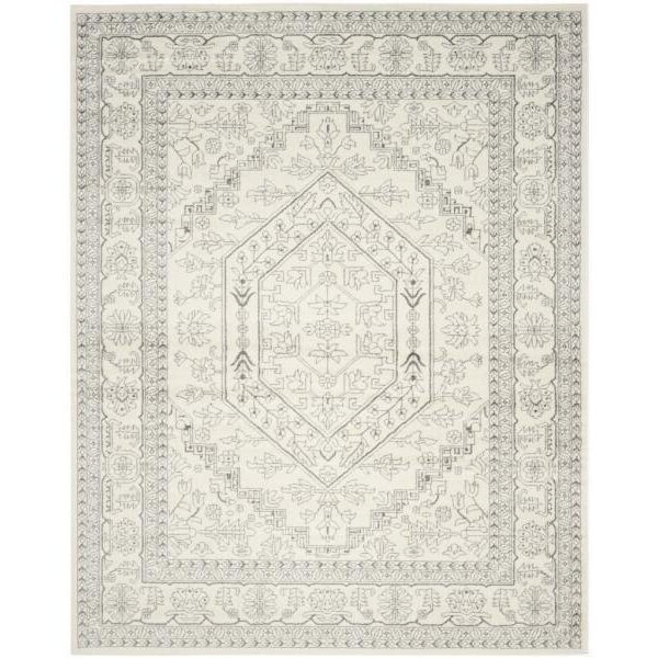 Safavieh 2 ft.-6 in. x 4 ft. Runner Casual Adirondack- Ivory and Silver Power Loomed Rug - ADR108B-24