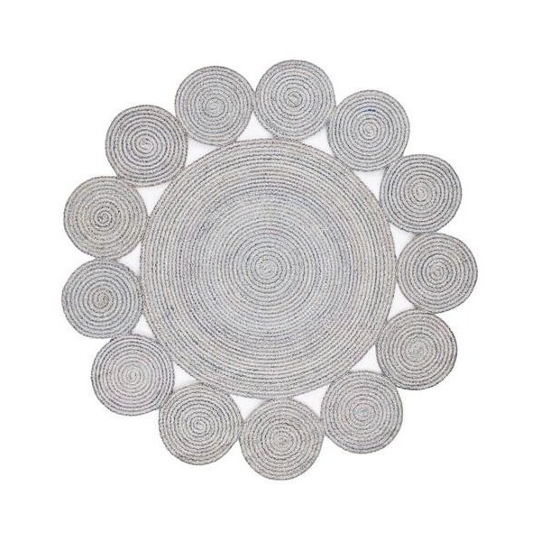 Safavieh 3 x 3 ft. Cape Cod Round Area Rug, Grey & Pink - CAP230F-3R