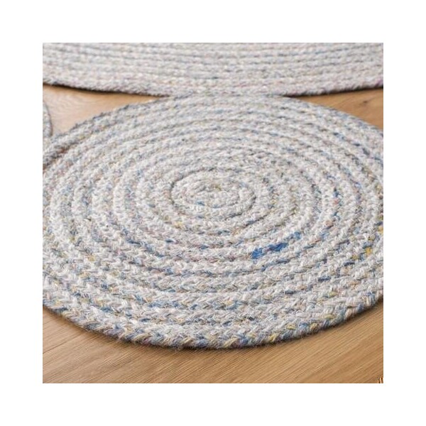Safavieh 3 x 3 ft. Cape Cod Round Area Rug, Grey & Pink - CAP230F-3R