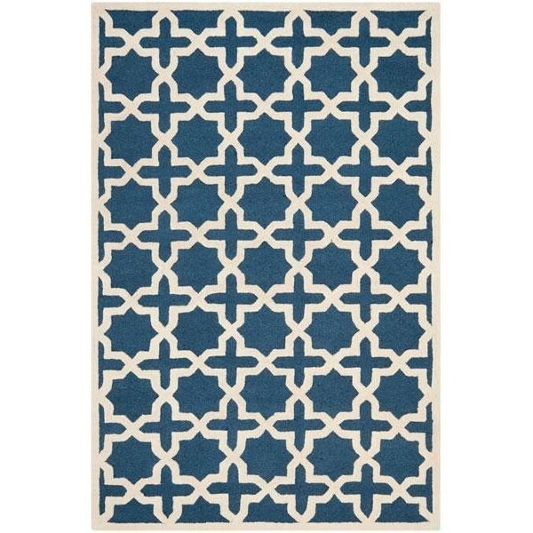 Safavieh Cambridge Small Rectangle Rugs, Navy Blue and Ivory - 3 x 5 ft. - CAM125G-3