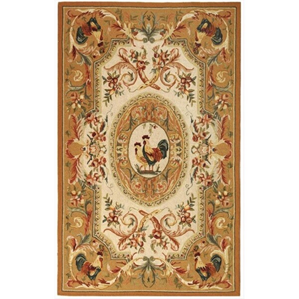 Safavieh 2 ft. 6 in. x 12 ft. Runner Country and Floral Chelsea Taupe Hand Hooked Rug - HK48T-212