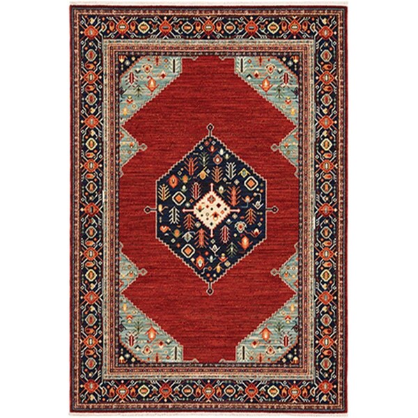 Oriental Weavers 2 ft. 6 in. x 12 ft. Lilihan Machine Woven Runner RugRed - L5503M078370ST