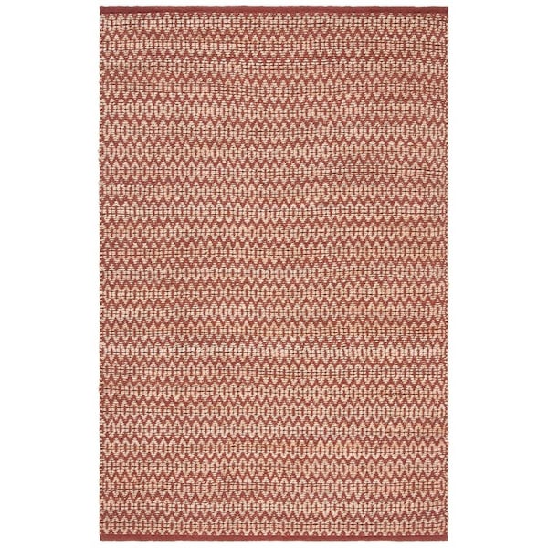Safavieh Natural Fiber Hand Loomed Rectangle Area Rug Natural & Rust - 5 x 8 ft. - NFB701P-5