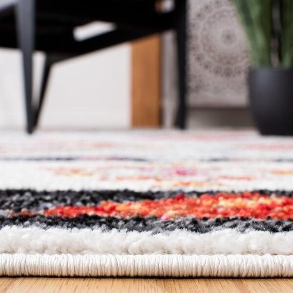 Safavieh Rectangular Adirondack Global Area RugGrey & Red 4 x 6 ft. - ADR245F-4