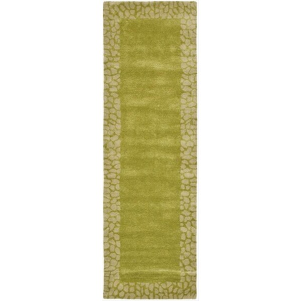 Safavieh 2 ft. 6 x 8 ft. Runner Contemporary Soho Green and Light Hand Tufted Rug - SOH739C-28