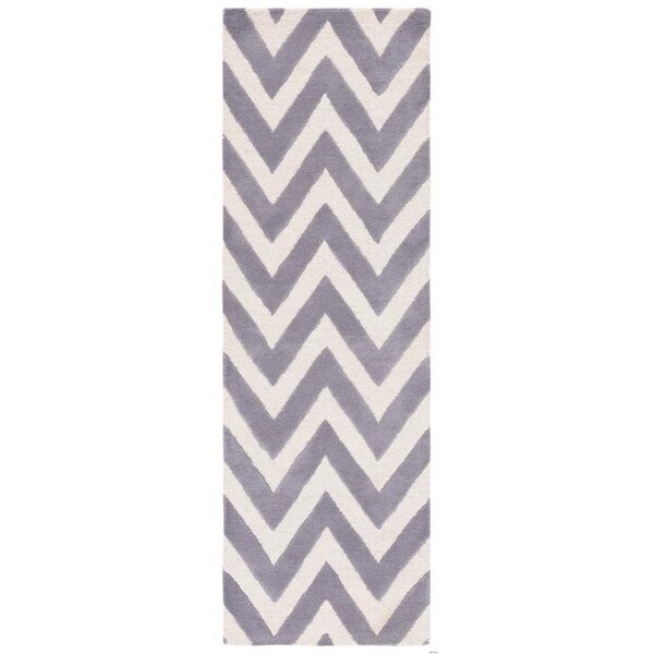 Safavieh 4 x 6 ft. Cambridge Hand Tufted Small Rectangle Area RugSilver & Ivory - CAM139D-4
