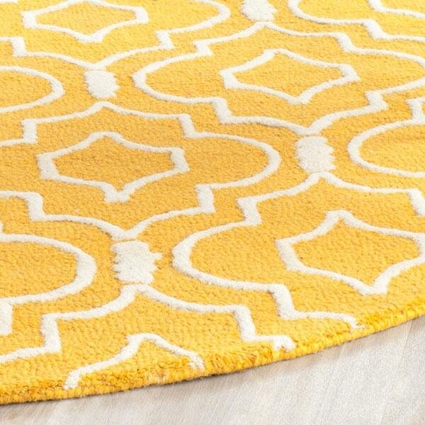 Safavieh Cambridge Rectangle Hand Tufted Rug, Gold and Ivory - 3 x 5 ft. - CAM141Q-3