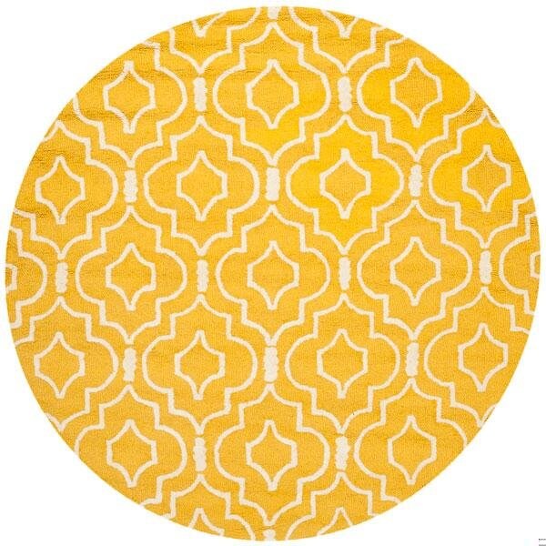 Safavieh Cambridge Rectangle Hand Tufted Rug, Gold and Ivory - 3 x 5 ft. - CAM141Q-3