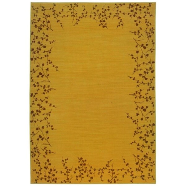 Designs-Done-Right Oriental Weavers Allure 004B1 10x13 Rectangle - Gold/ Brown-Nylon - DE1669039