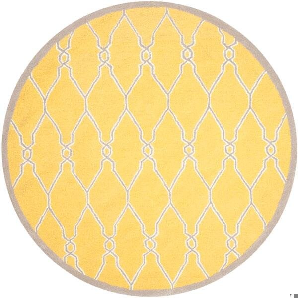 Safavieh Cambridge Hand Tufted Small Rectangle Rug- Gold - Ivory- 3 x 5 ft. - CAM352Q-3