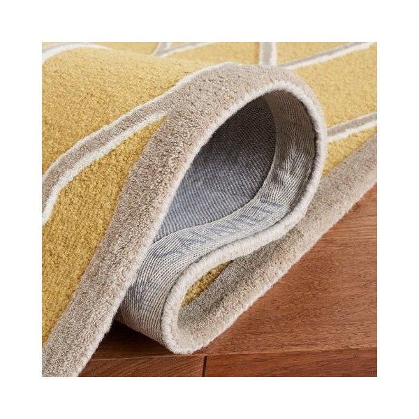 Safavieh Cambridge Hand Tufted Small Rectangle Rug- Gold - Ivory- 3 x 5 ft. - CAM352Q-3
