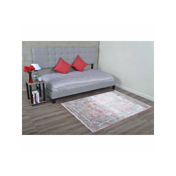 Jensendistributionservices 2 ft. x 3 ft. 10 in. Machine Woven Crossweave Polyester Oriental Rectangle Area Rug, Multi Color - MI1550616