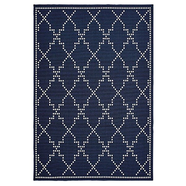 Oriental Weavers 2 ft. 3 in. x 7 ft. 6 in. Marina Runner Rug Navy - M7765B067230ST