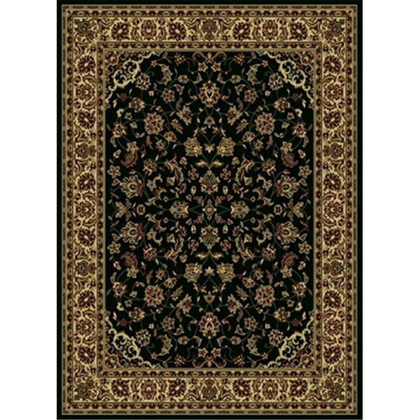Auric 953-1330-BLACK Castello Rectangular Black Traditional Italy Area Rug, 3 ft 3 in. W x 4 ft 11 in. H - AU2481331