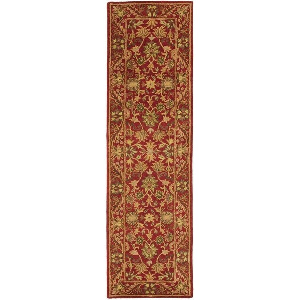 Safavieh 3 ft.-6 in. x 3 ft.-6 in. Round Traditional Antiquity- Red and Red Hand Tufted Rug - AT52E-4R