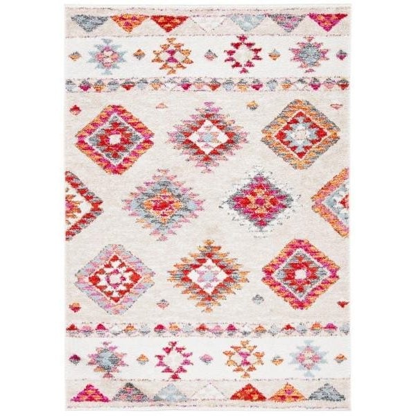 Safavieh Rectangular Adirondack Global Area RugBeige & Red 6 x 9 ft. - ADR252B-6