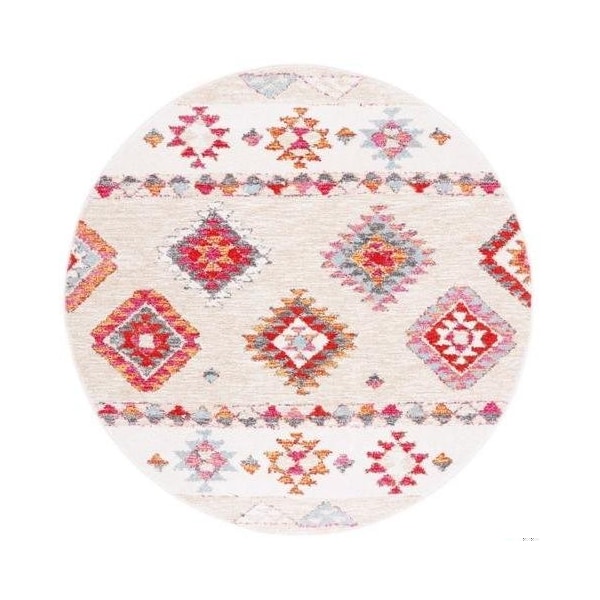 Safavieh Rectangular Adirondack Global Area RugBeige & Red 6 x 9 ft. - ADR252B-6