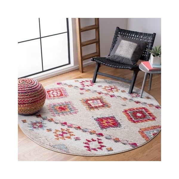 Safavieh Rectangular Adirondack Global Area RugBeige & Red 6 x 9 ft. - ADR252B-6