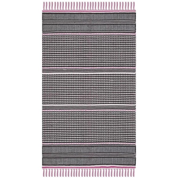 Safavieh 3 x 5 ft. Small Rectangle Montauk Hand Woven Rug, Pink and Multi Color - MTK607P-3