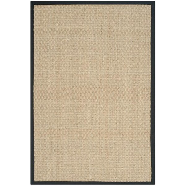 Safavieh Natural Fiber Power Loomed Accent Rug- Natural - Black- 2 x 3 ft. - NF114C-2