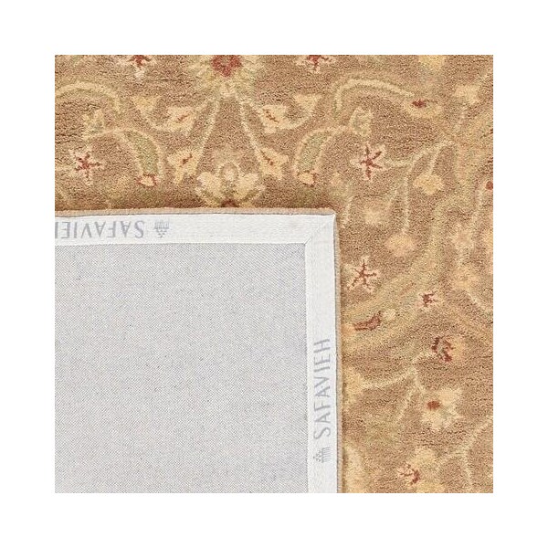 Safavieh 8 x 8 ft. Square Traditional Antiquity- Brown and Gold Hand Tufted Rug - AT311A-8SQ