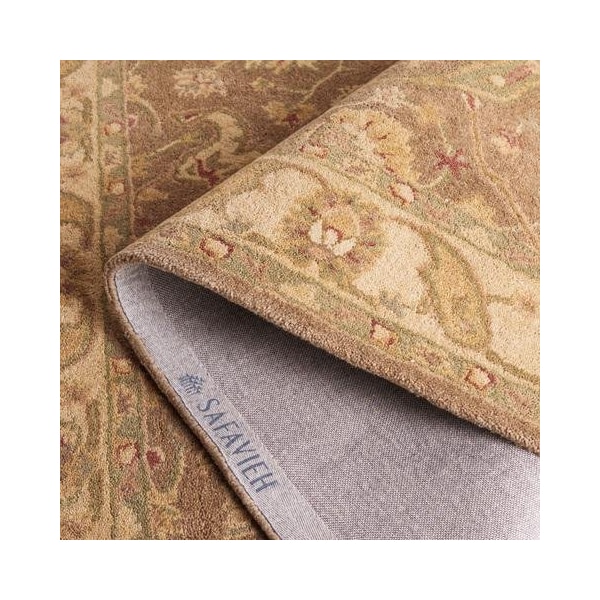 Safavieh 8 x 8 ft. Square Traditional Antiquity- Brown and Gold Hand Tufted Rug - AT311A-8SQ