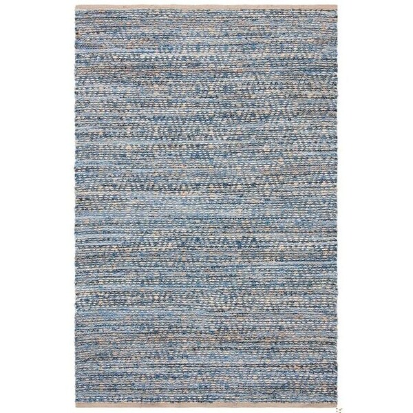 Safavieh Cape Cod Hand WOVEN Runner Rug- Natural - Blue- 2 ft. 3 in. x 8 ft. - CAP351A-28