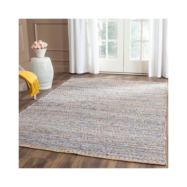 Safavieh Cape Cod Hand WOVEN Runner Rug- Natural - Blue- 2 ft. 3 in. x 8 ft. - CAP351A-28