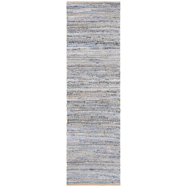 Safavieh Cape Cod Hand WOVEN Runner Rug- Natural - Blue- 2 ft. 3 in. x 8 ft. - CAP351A-28