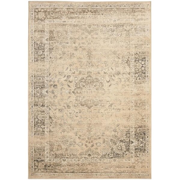 Safavieh Vintage Power Loomed Medium Rectangle Rug- Warm Beige- 5 Ft. 3 In. X 7 Ft. 6 In. Oval - VTG113-660-5OV