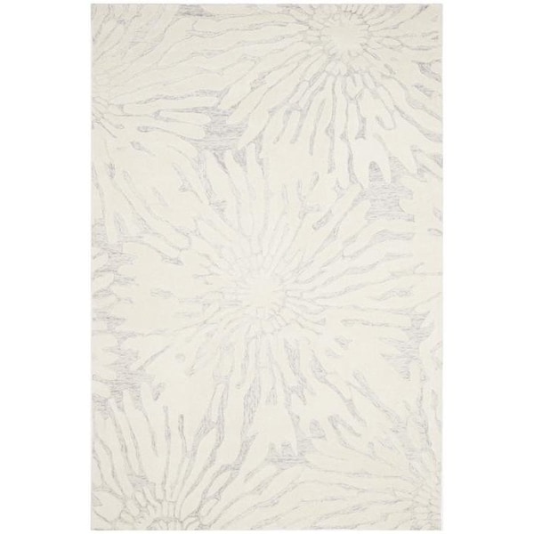 Safavieh Bella Hand Tufted Runner Rug, Silver and Ivory - 2 ft.-3 in. x 7 ft. - BEL129A-27