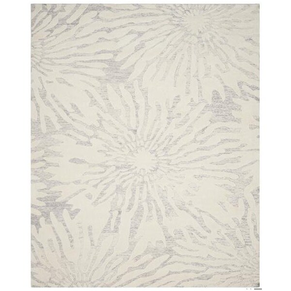Safavieh Bella Hand Tufted Runner Rug, Silver and Ivory - 2 ft.-3 in. x 7 ft. - BEL129A-27
