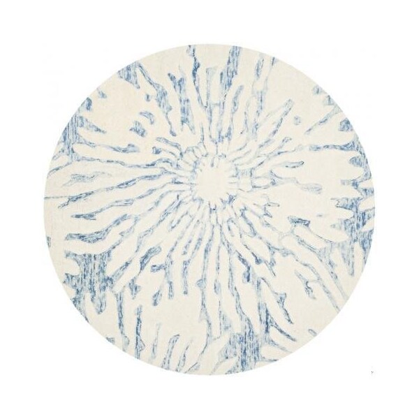 Safavieh Bella Hand Tufted Accent Area Rug, Dark Blue and Ivory - 2 ft.-6 in. x 4 ft. - BEL129B-24