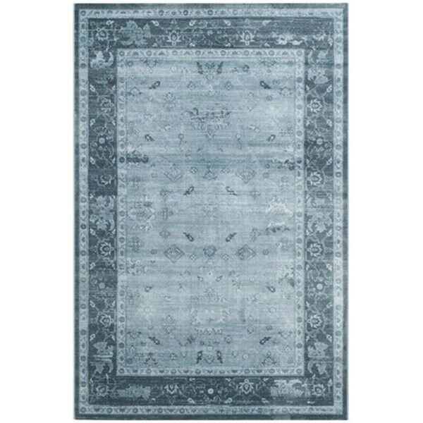 Safavieh Vintage Power Loomed Rectangle Rug- Light Blue - Dark Blue- 4 x 5 ft. 7 in. - VTG245B-4