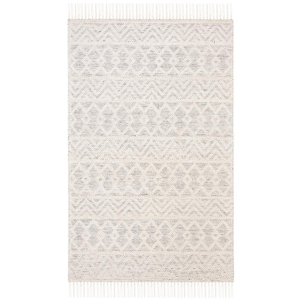 Safavieh 10 x 14 ft. Natura Hand Loomed Rectangle Area Rug Ivory & Black - NAT353A-10