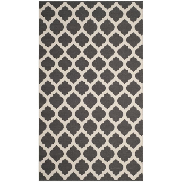 Safavieh Montauk Hand Woven Medium Rectangular Area Rug, Dark Grey and Ivory - 4 x 6 ft. - MTK723E-4