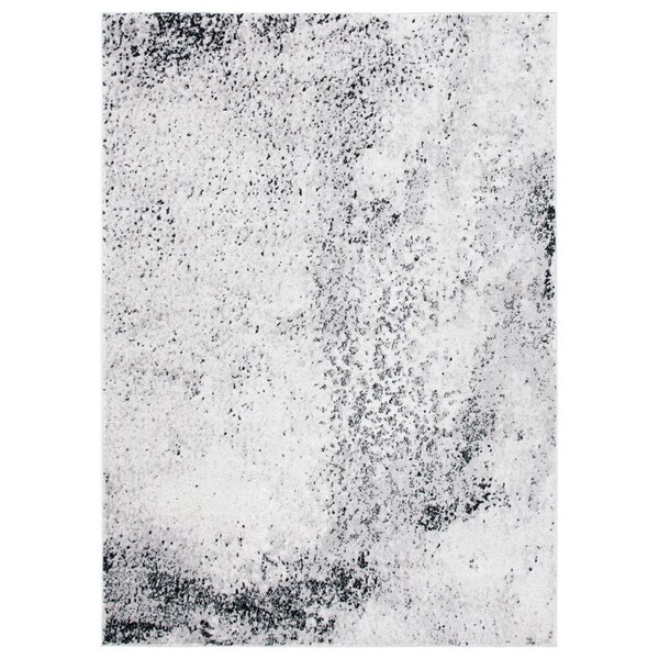 Safavieh Skyler Power Loomed Rectangle Area Rug Silver & Black - 6 x 9 ft. - SKY163F-6