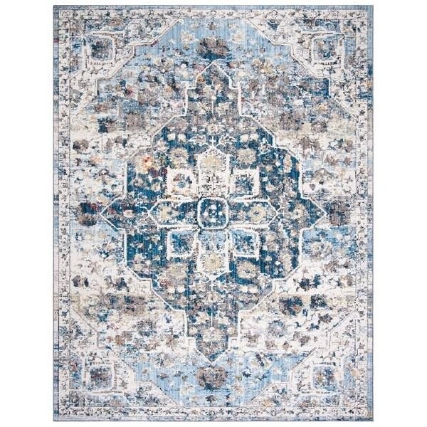 Safavieh 7 x 7 ft. Bristol Contemporary Round Area RugCream & Blue - BTL365A-7R