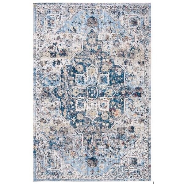Safavieh 7 x 7 ft. Bristol Contemporary Round Area RugCream & Blue - BTL365A-7R