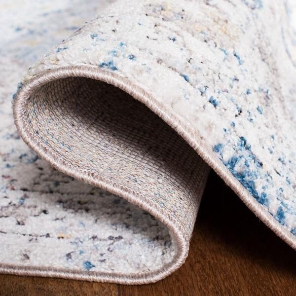 Safavieh 7 x 7 ft. Bristol Contemporary Round Area RugCream & Blue - BTL365A-7R