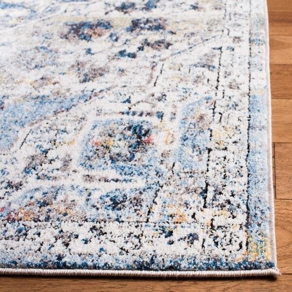 Safavieh 7 x 7 ft. Bristol Contemporary Round Area RugCream & Blue - BTL365A-7R