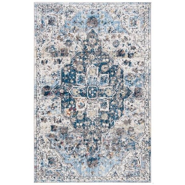 Safavieh 7 x 7 ft. Bristol Contemporary Round Area RugCream & Blue - BTL365A-7R