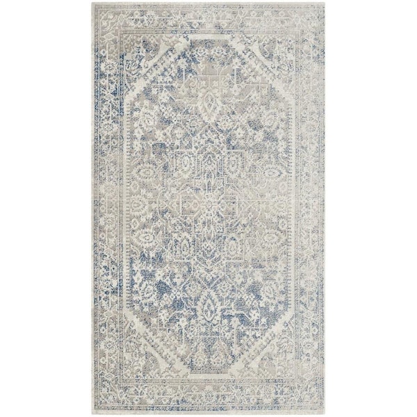 Safavieh Patina Rectangle Area Rug, Grey and Blue - 3 x 5 ft. - PTN318A-3
