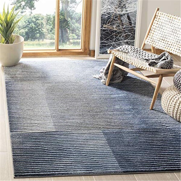 Safavieh 5 ft. 3 in. x 7 ft. 6 in. Galaxy Rectangle Power-Loomed Rug Blue & Navy - GAL115M-5