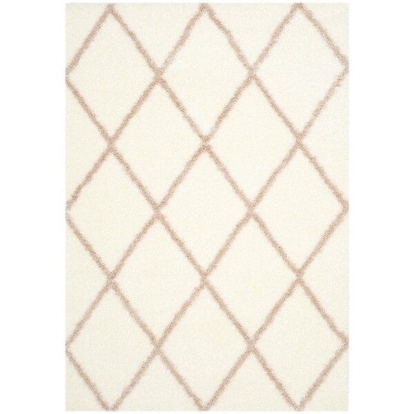 Safavieh Montreal Shag Runner Rug, Ivory and Beige - 2 ft. - 3 in. x 7 ft. - SGM831F-27